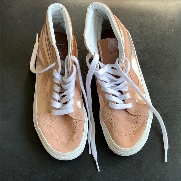 pink and gold vans